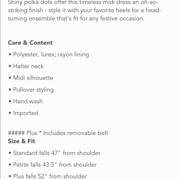 Anthropologie Confetti Halter Gold Dot Dress 2X - Picture 2 of 5